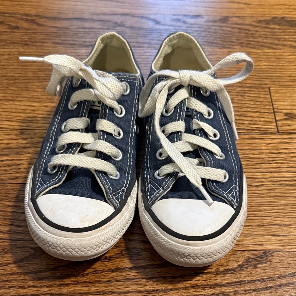 Kids Converse Navy Blue Canvas Sneakers